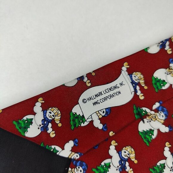 Hallmark Holiday Snow Man Novelty Print Tie - Picture 5 of 5